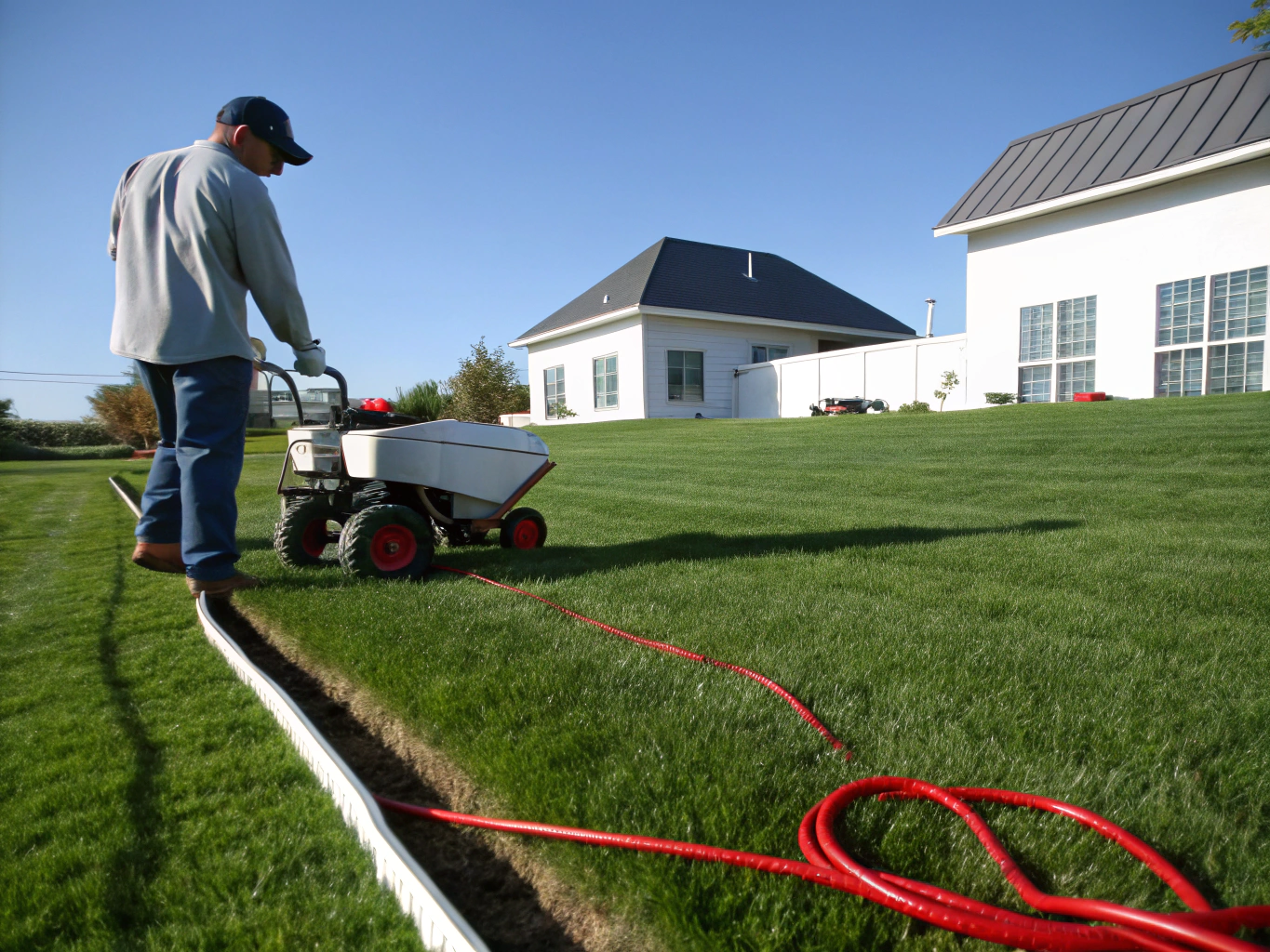 Professional lawn and edge trimming service